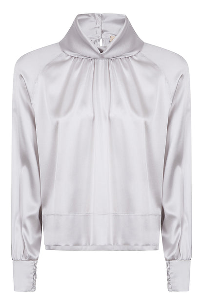 EMMA Silk Blouse Grey