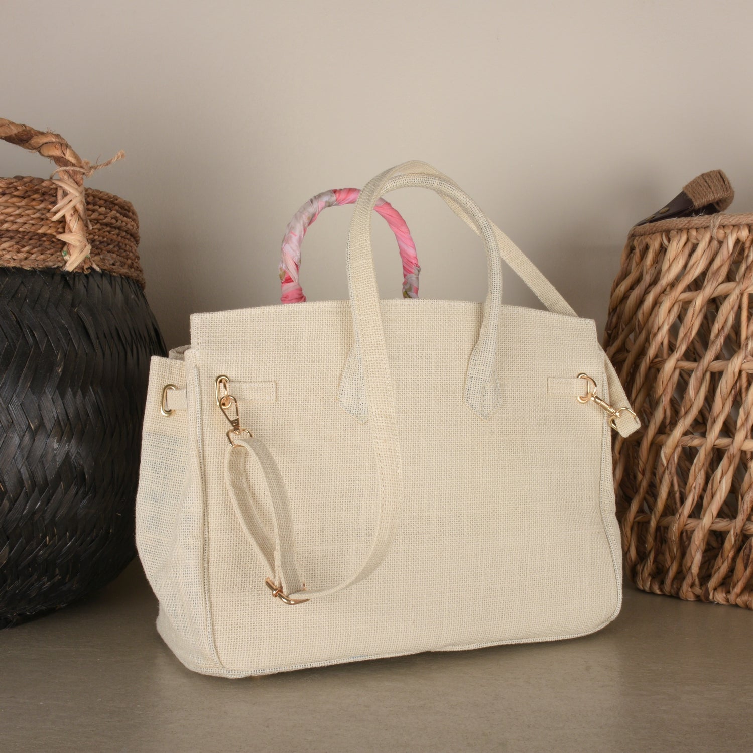 Summer Jute Bag White