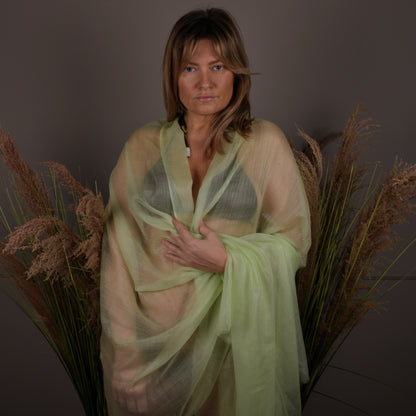 Transparent Organic Cashmere Scarf